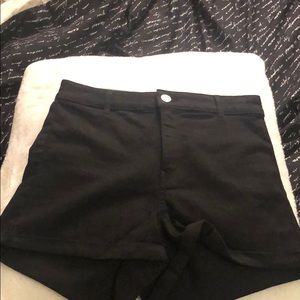 Black booty shorts